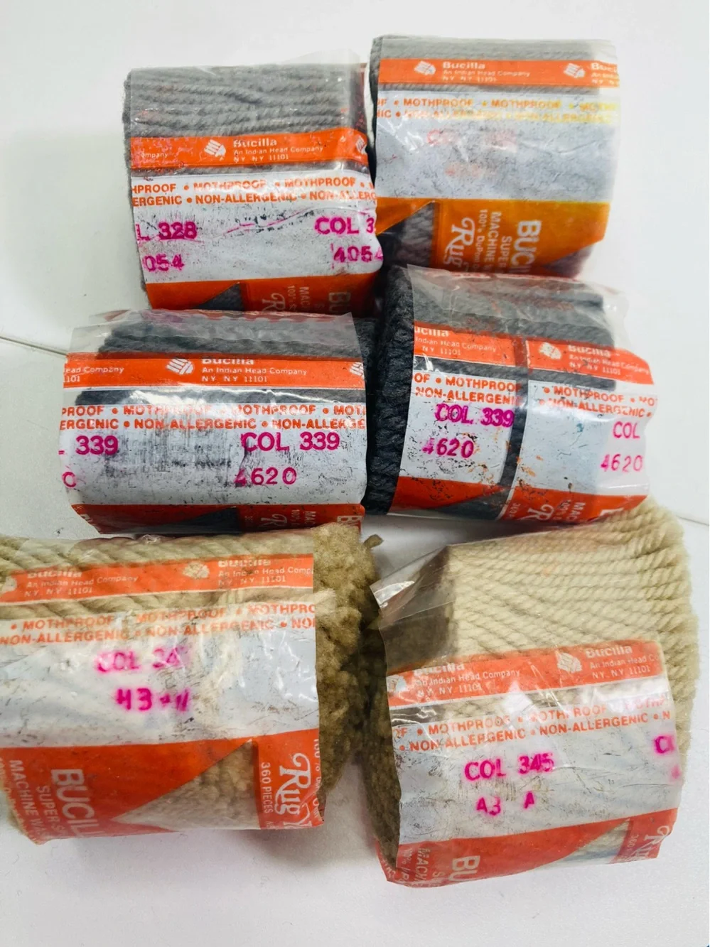 NEW Bucilla Machine Washable 100% Acrylic Lot of Vintage Rug Yarn